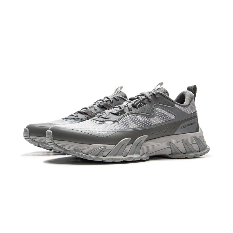 Li Ning CF Suo Xiao Yao Xing V3 Comfortable Fashion Slip Resistant Durable Low Top Hiking Shoes Unisex Hiking Shoes Gray AHTV017-3