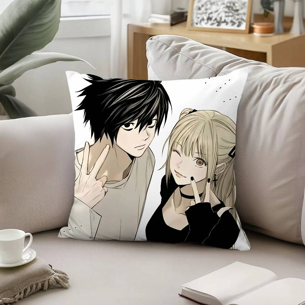Coole H-Death Note Kissenbezug Kissenhülle Weich Niedlich Dekokissenbezug Für Auto Sofa Kissenbezug Polyester Mit Reißverschluss