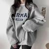 Round-necked and Cashmere Sweater Women's Loose Long-style Korean Version Thickened T-shirt Long-sleeved Shirt