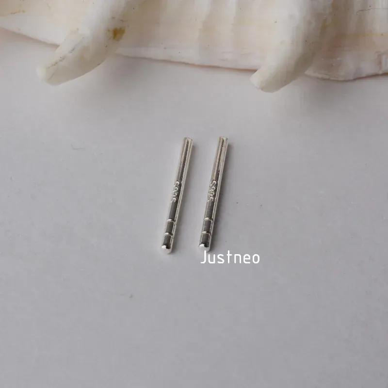 

Solid 925 Sterling Silver Earring Studs Pin Ear Post Stem Findings ,1pair 0.8x12mm