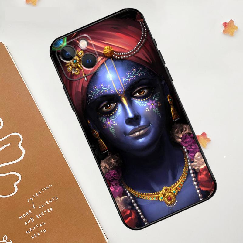 Indian God Lord Krishna Case For iPhone 16 15 14 13 12 11 17 Pro Max Mini 16e 15 16 Plus 17 Air Funda Cover
