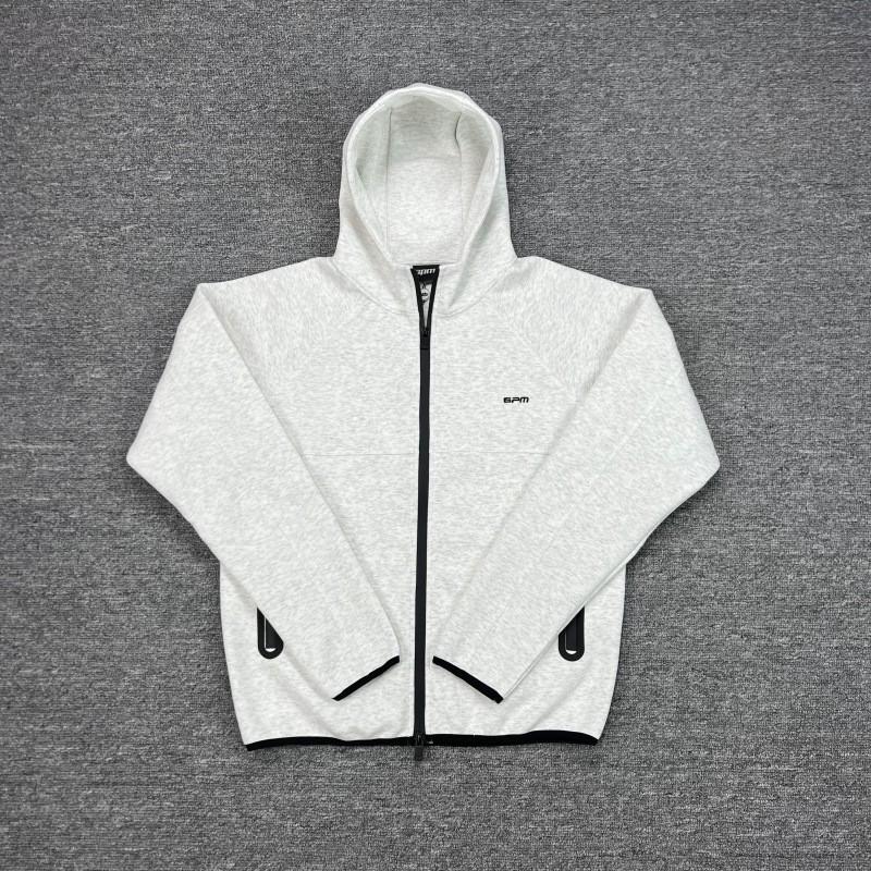 American Drill Hip Hop Hoodie Sweatpants Set Loose Fit Fleece Lined Men Women