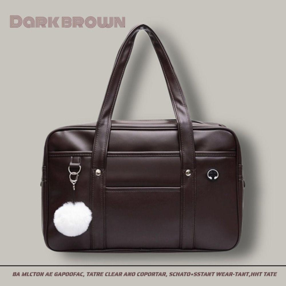 Retro Handbag PU Leather Itabag PU Leather Preppy Style Shoulder Bag School Handbag  Outdoor