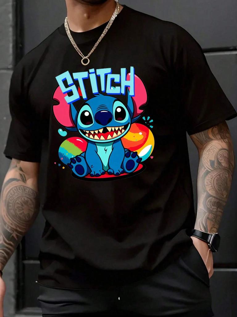 Disney Printed Women's Men's T-shirts A Regular Pure Cotton T-Shirt In A Summer Casual Style Tee Unisex Men Clothing Y2k Clothes