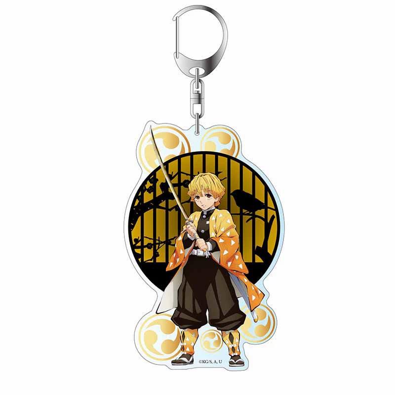Keychain Pendant Anime Demon Slayer Kimetsu No Yaiba Kamado Tanjirou Double Sided HD Bag Pendant Gift For Fans Cosplay Props Jewelry Gift