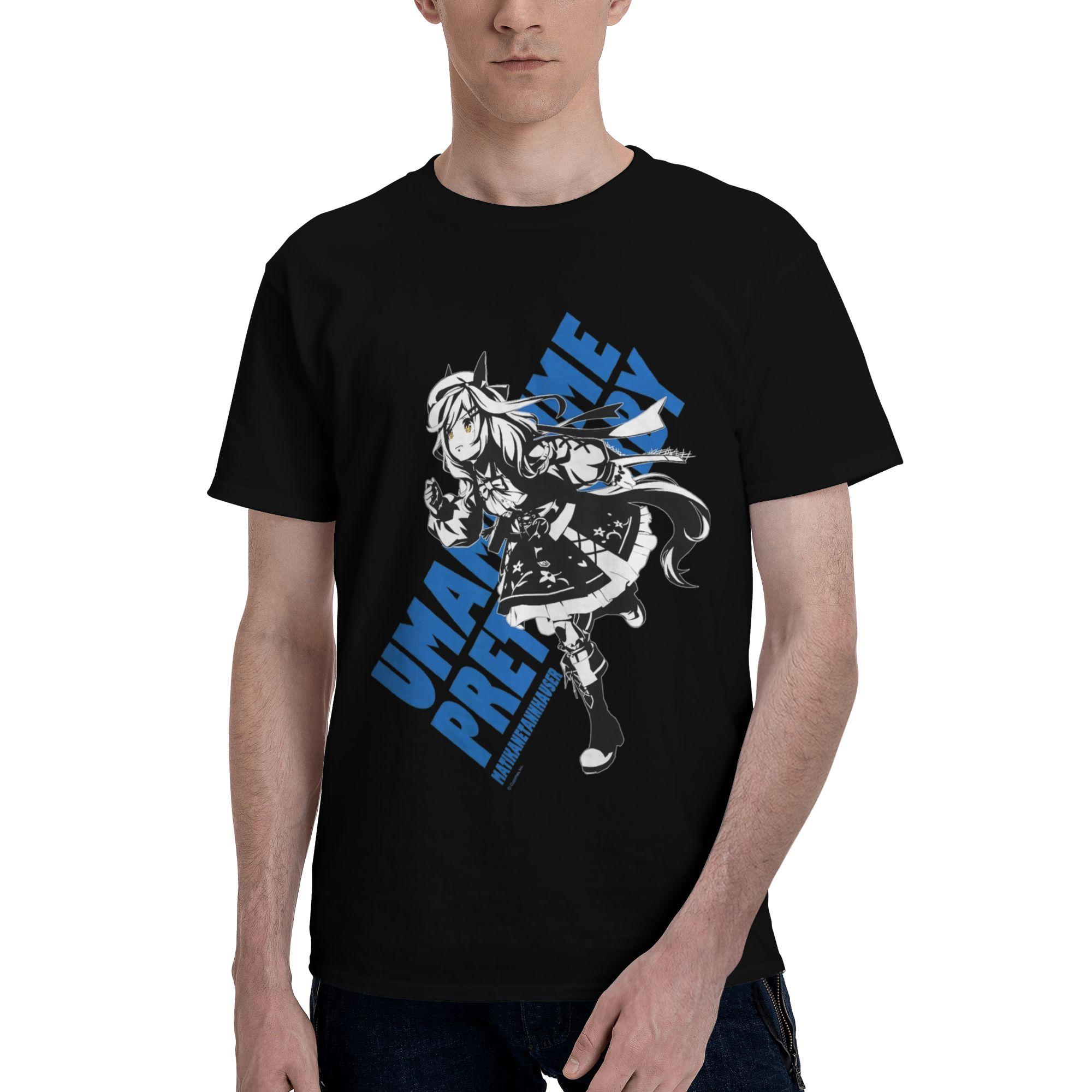 

Мужские Женские Аниме Футболки Umamusume Pretty Derby Одежда из Чистого Хлопка Винтажные Футболки с Коротким Рукавом и Круглым Вырезом Идея для Подарка Футболка 4XL