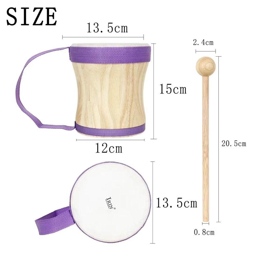 Wooden Wooden Tambourine Early Education Wooden Drums Professional Sheepskin Drum  For Children