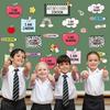 Schoolgirl Affirmation Station Bulletin Board Set Composition Motivational Poster for Classroom Decoration Positive Cutout Pirational Mirror Growth