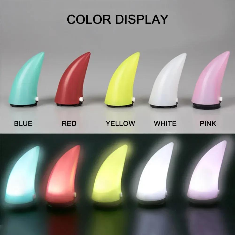 1PC Car Motorcycle Helmet Devil Horn with Light Cute Decoration Motocross Full Face Off Road Helmet Decoration Car Accessories