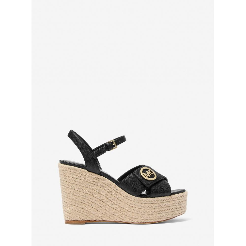 Michael Kors Hannah Wedge Sandals 49s5hnms1l1 Black