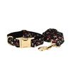 Black Floral Dog Collar Dog Collar Leash Pet Collar Dog Neck Collar Dog Neck Cover