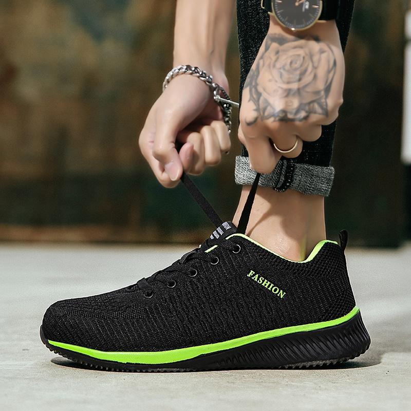 Fashion Male Safety Shoes Men Steel Toe Work Sneakers Breathable Work Shoes Work Safety Boots Men's Sports Shoes Hiking Shoes