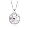 In-Stock Aromatherapy Hollow Diamond Pendant Necklace