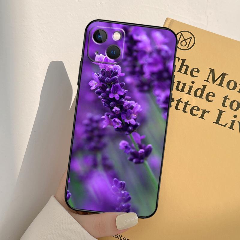 Lavendel Lila Blume Handyhülle Für iPhone 17 16 15 14 13 12 11 Pro Max mini XR 16e 15 16 Plus 17 Air Vollabdeckung