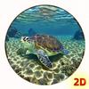2D Metal Sea Turtle Wall Art Ocean Home Decor Waterproof