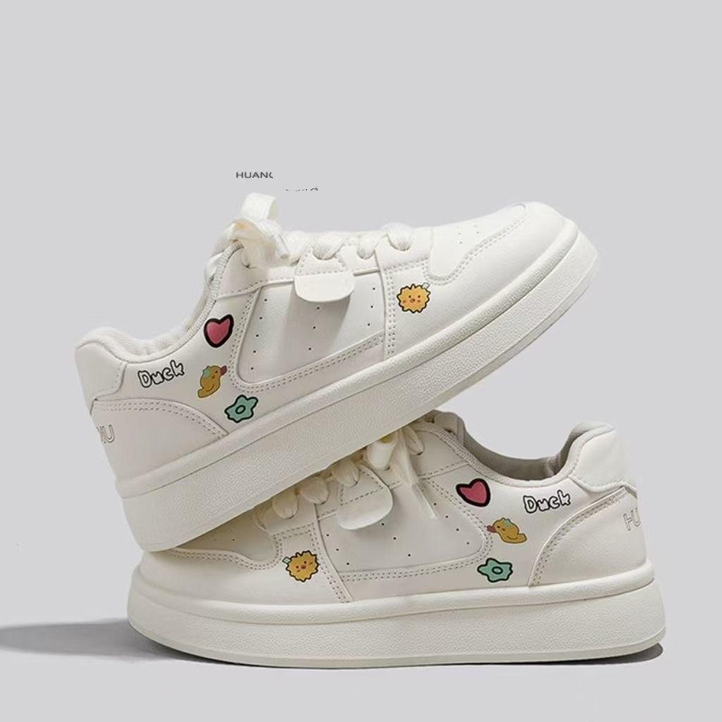 

22 autumn new breathable leather surface little white sports shoes casual shoes small height increase thick sole non-slip dad shoes Hongjie 35 грязно-белый