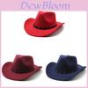 Pălărie Western Cowboy Pentru Bărbați Femei Lână Feltru Protecție Solară Iarnă Accesoriu Petrecere ceai