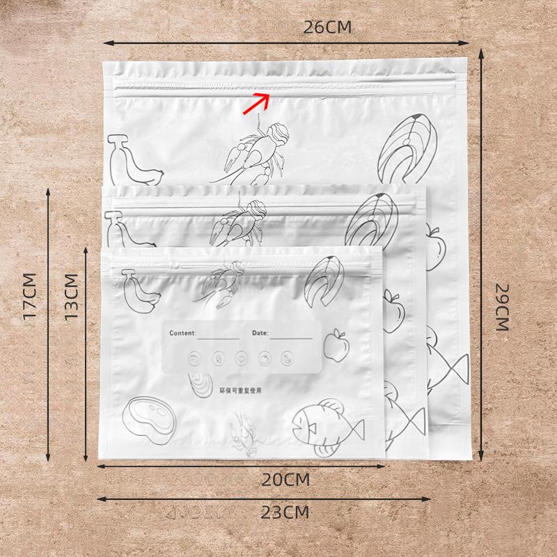 

Сверхтолстые пакеты для сохранения свежести, пакеты для заморозки в холодильнике, пакеты для запечатывания, самозаклеивающиеся пакеты, пакеты для порционирования с застежкой-молнией, пищевые пакеты для запечатывания (Large) Press port 10pcs