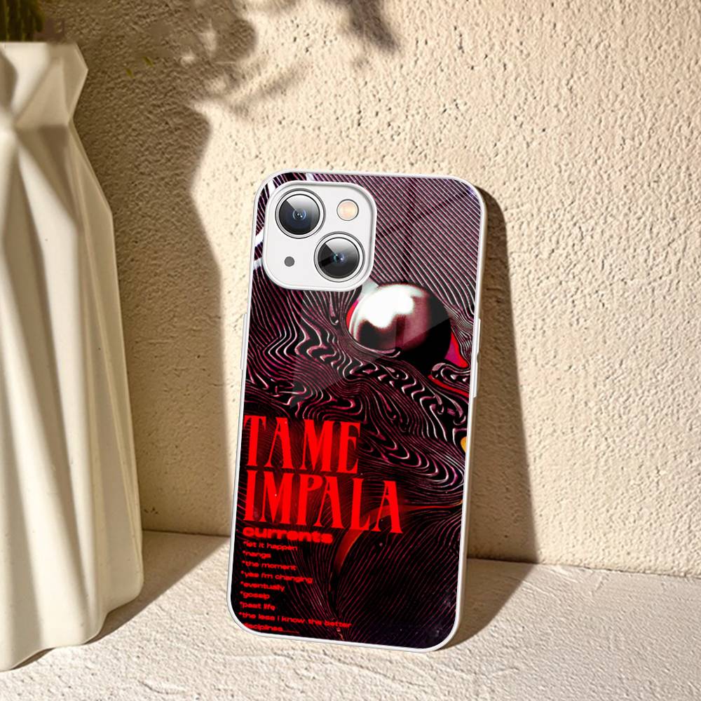 Band T-Tame Impala Gehärtetes Glas Für Iphone 14 13 12 11 Pro Mini XS MAX 14Plus X XS XR Hülle