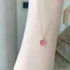 Korean Style Women Flower Necklaces Pink Peach Blossom Flower Clavicle Chains  Jewelry Accessories