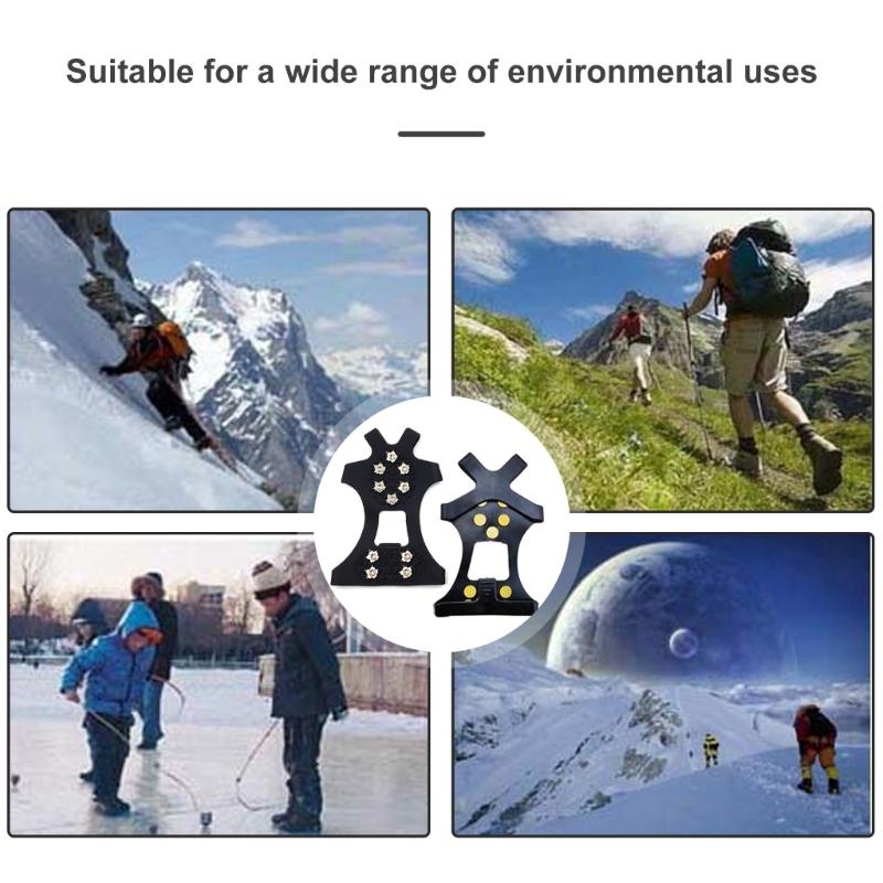 Versatiles Ice Grippers Universals Antiskid Tractions Cleats Witer Outdoor Cold Weather Footwear Accessories