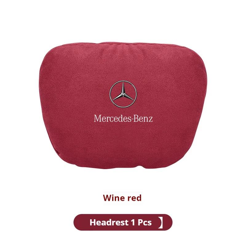 Car Sticker Mercedes Benz A B C E S V R Class GLB GLC GLE Sprinter Pilot SLK SLC AMG W204 ML Car Headrest Neck Support Seat Soft