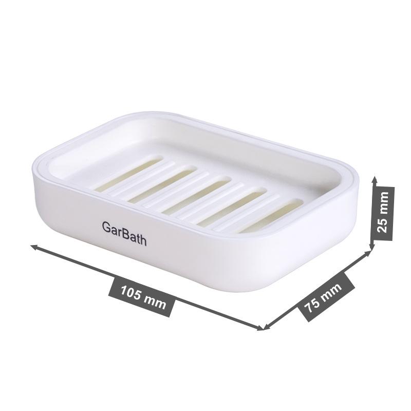 Double-layer Soap Box Bathroom Drain Soap Rack Simple Thickened Soap Box Washbasin Creative Square Soap Box