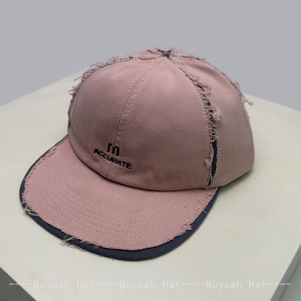 And Women Korean Style Vintage Embroidered M Letter Prints Baseball Caps Sun Protection Flat Brim All-Match Street Style Peaked Hats Fashion