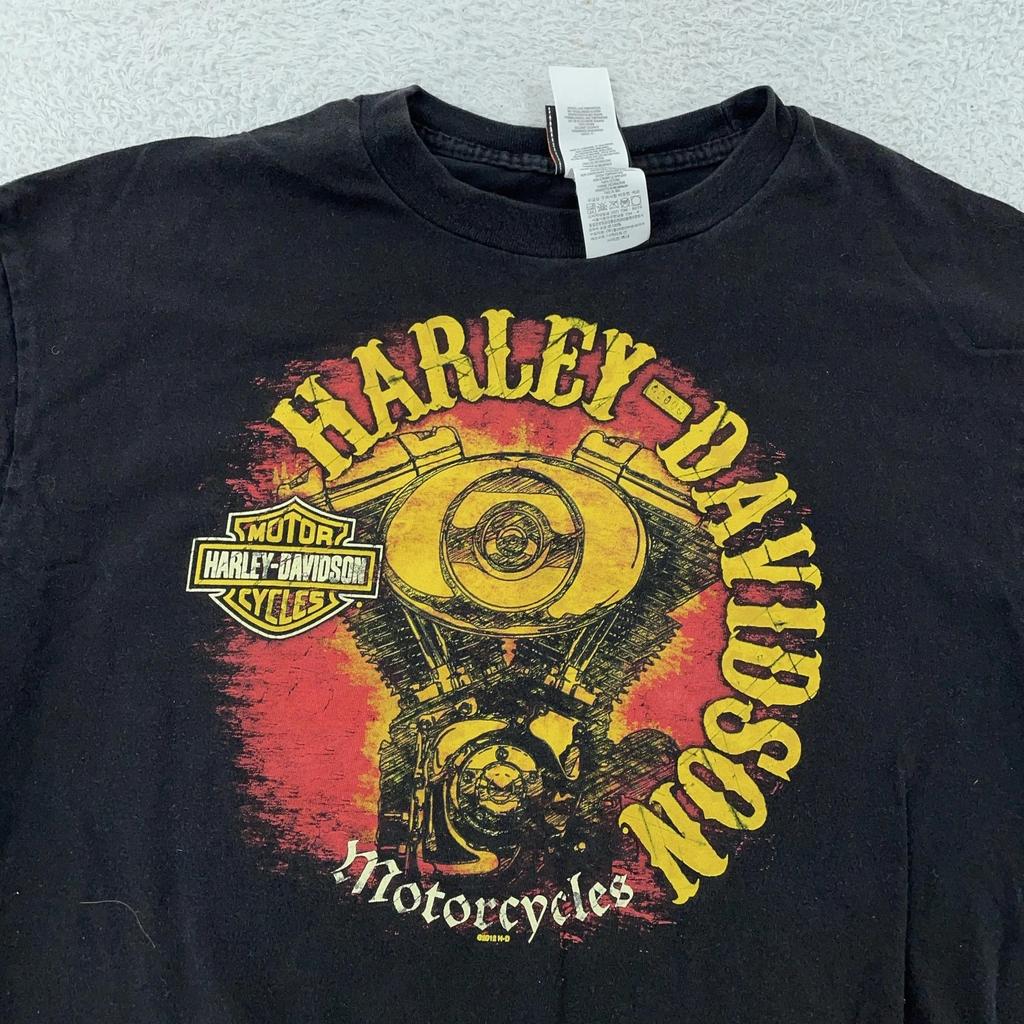 Harley-Davidson Motorcycle Orlando Florida T-Shirt Mens XL Black Short Sleeve
