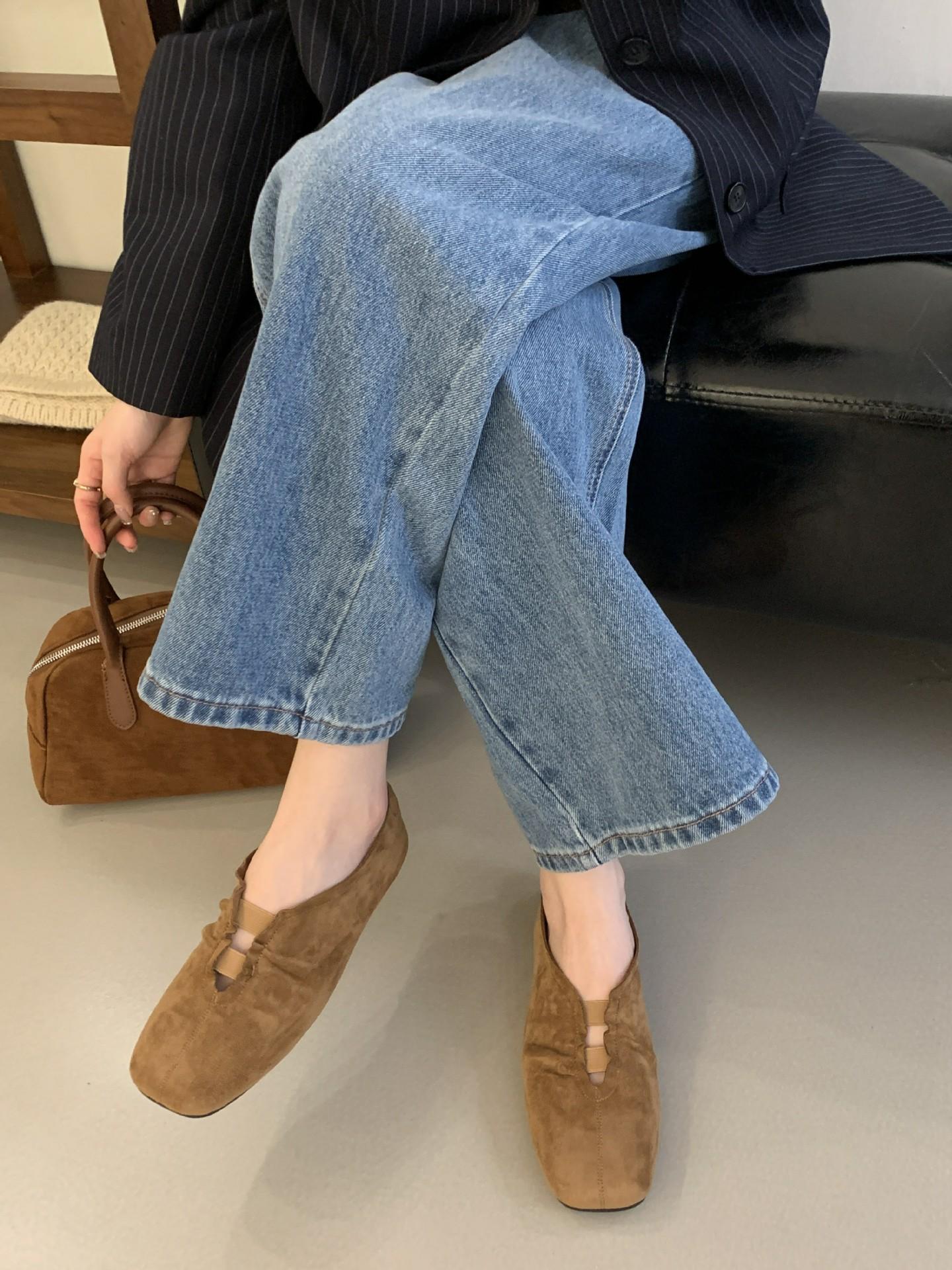 

THEDOUDOU Soft-soled French Fairy Single Shoes Girl 2025 Autumn Mary Jane Evening Mary Jane Grandma Shoes Tide 39