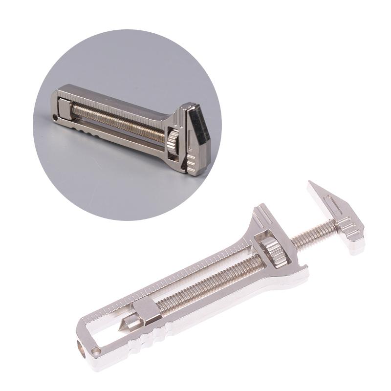 1pc Mini Wrench Pocket Portable Multitool Tools For Outdoor Camping Compact Titanium Alloy Bottle Opener