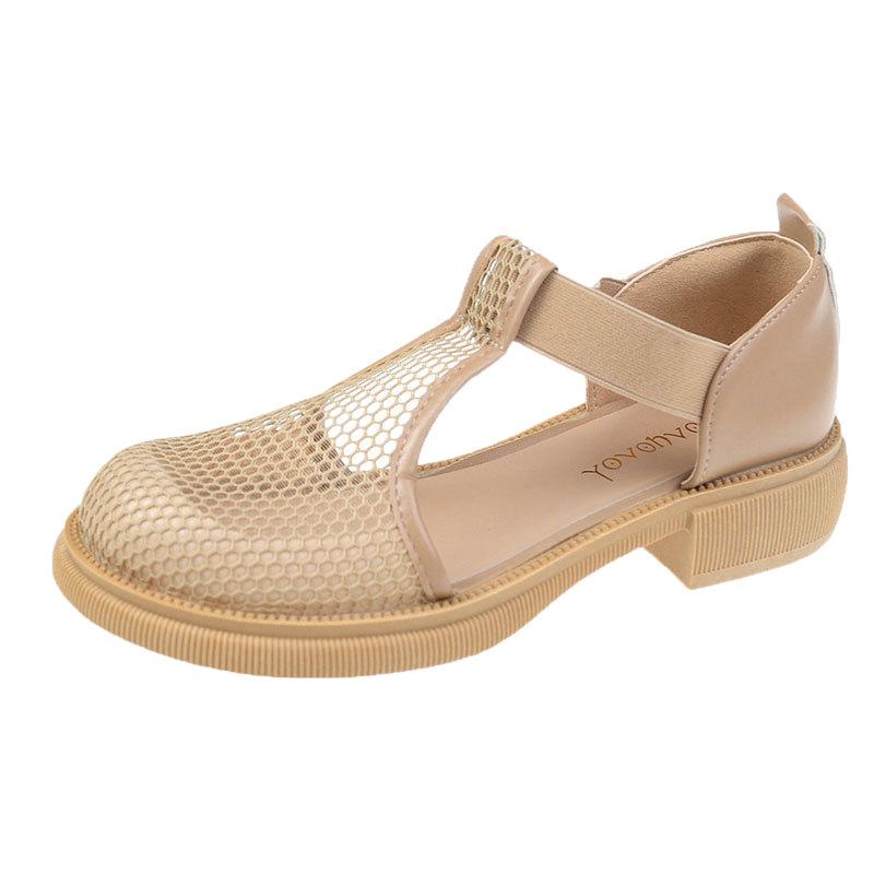Pantofi sport pentru femei, vara anului 2025, sandale Mary Jane cu design interior respirabil, cu talpă goală, design de nișă, pantofi cu o singură talpă din plasă