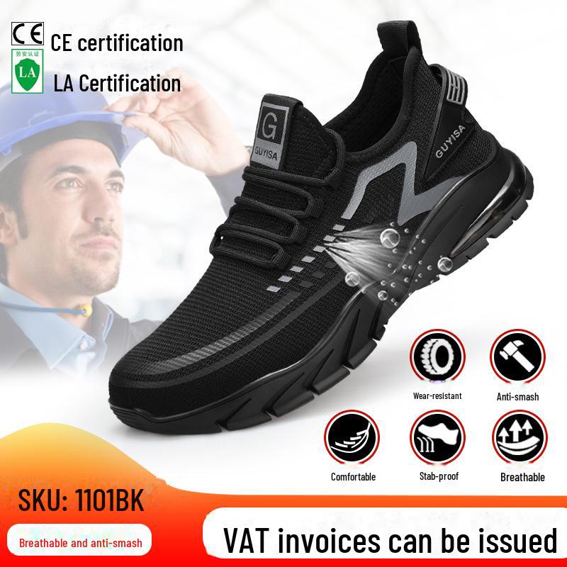 Ανδρικά παπούτσια ασφαλείας με ατσάλινα δάχτυλα - Αντιθαμβωτικά, αντιδιατρητικά, ελαφριά υποδήματα εργασίας