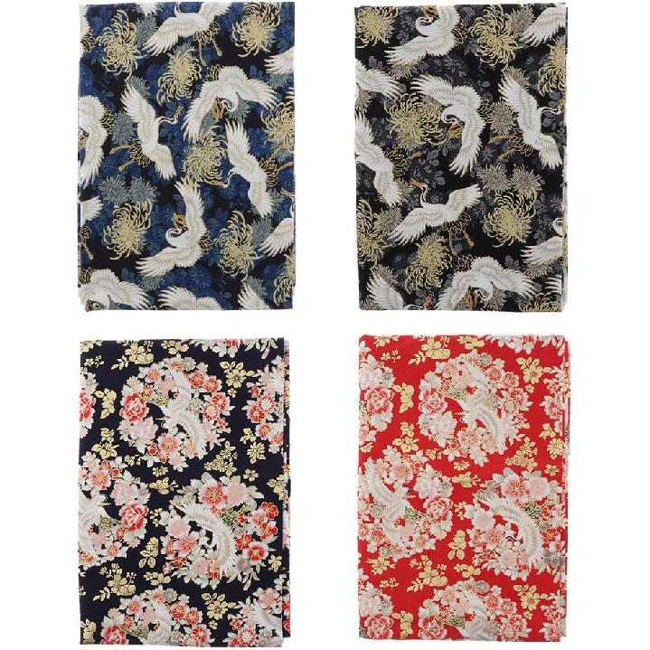LoveinDIY Japanese Fabric Yard Cotton Beautiful Japan Flower Printed Fabric for Children Dress, Cover, Table Cover etc 40 by 60 inches, Chrysanthemum