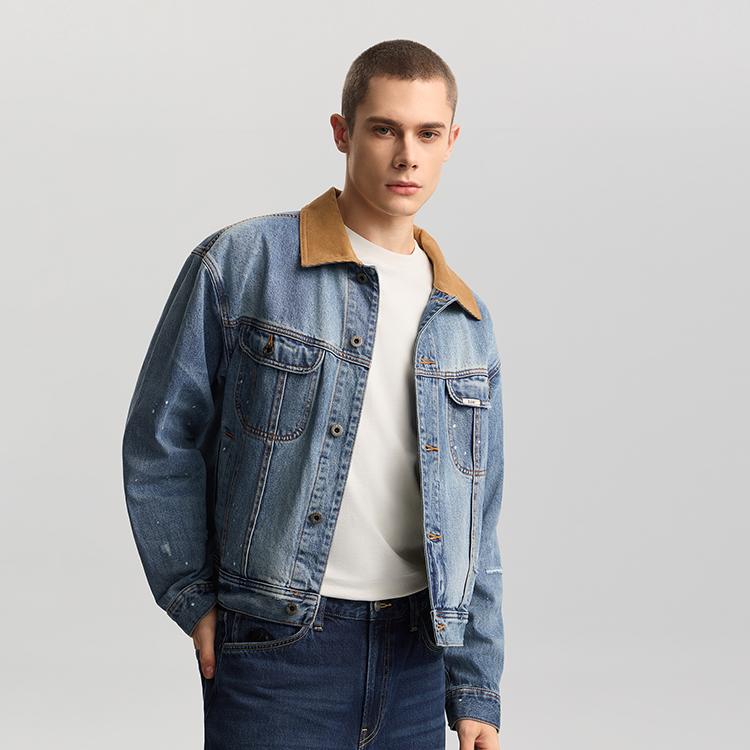 Lee 101J Knight Jacket Comfortable Version 101 Denim Jacket Men Jackets Medium-Blue LMT011881211013A09