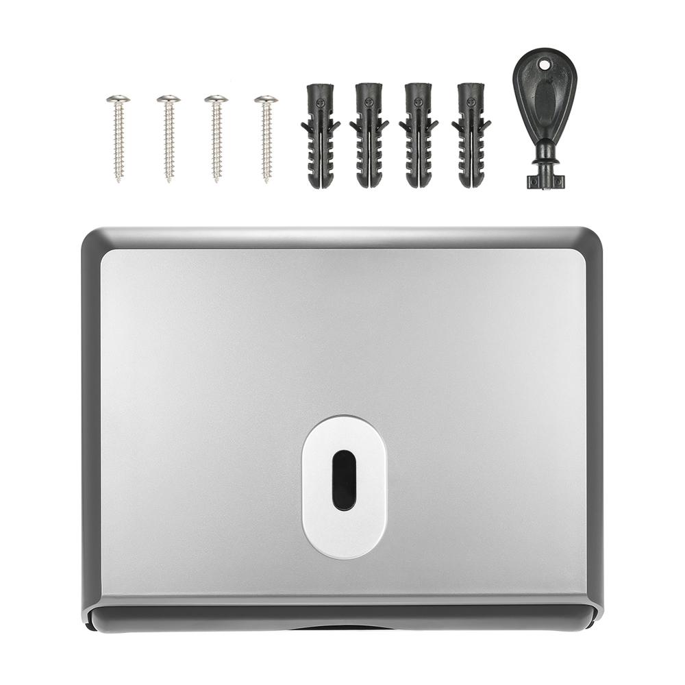 Wall-mounted Bathroom Tissue Dispenser Tissue Box Holder for Multifold Paper Towels