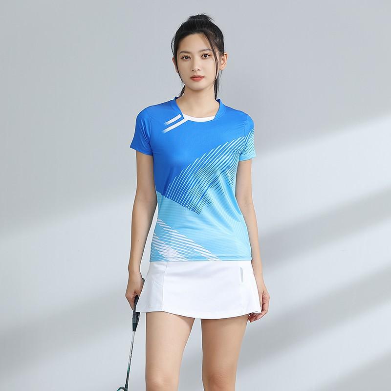 Quick-Dry Badminton Sport Set Men Women Athletic Wear Tennis Volleyball Table Uniform With Number Printing