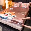 Ice Cooling Fitted Sheet for Queen Bed funda de colchón Cartoon Printed Bed Cover for Kids King Bed Protectors Smooth Bed Sheets