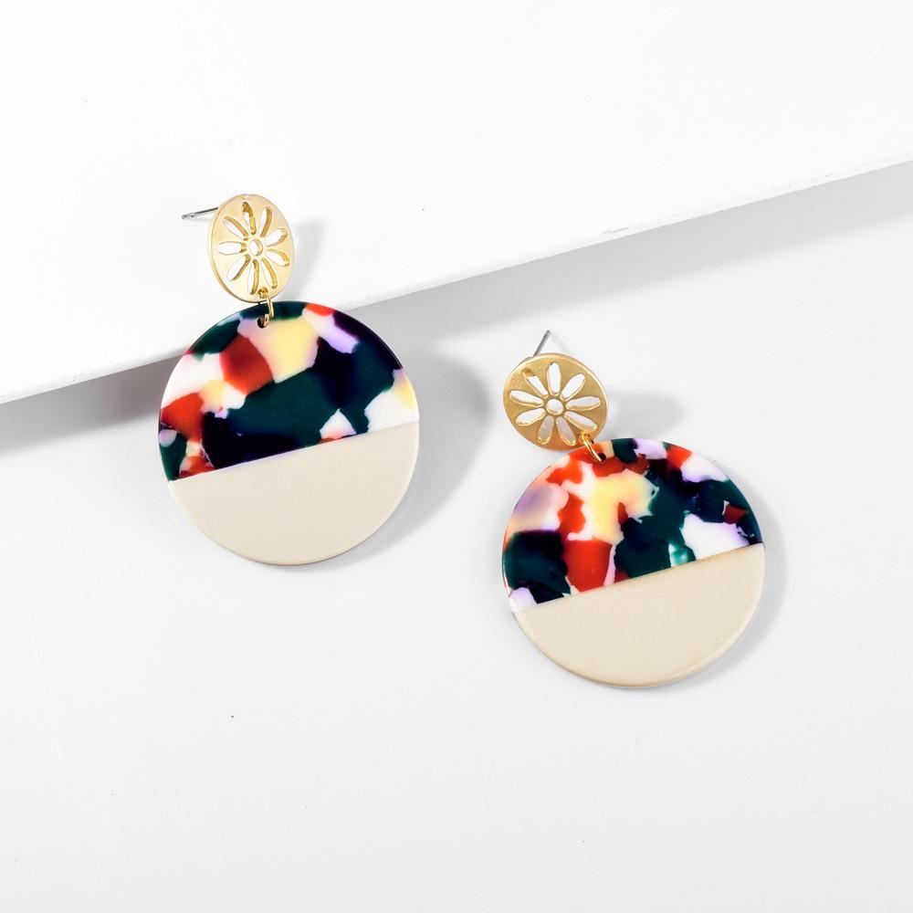 Acetate Creative Fashionable Earrings 2021 European American Style Womens Jewelry