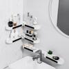 1pcs 180 Degree Rotation Bathroom Shelf Toilet Rack Accessories Bathroom Storage Corner Shelve Kitchen Wall