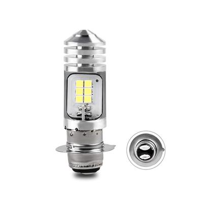 Phare LED Ammtoo P15D 25-1 PH7 Compatible pour Motos, Ampoule LED, Commutation Hi/Lo, Non-Polarité,