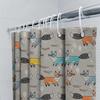 Cute Fox Shower Curtain Woodland Animal Bathroom Decor Rustic Nature Forest Shower Liner Waterproof Home Textile