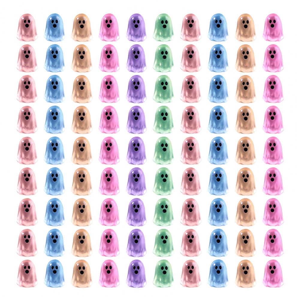 Leuchtende Geisterdekoration Miniatur-Geisterdekoration Halloween-Geisterfiguren-Set Mini-Harzfiguren für Schreibtischdekoration