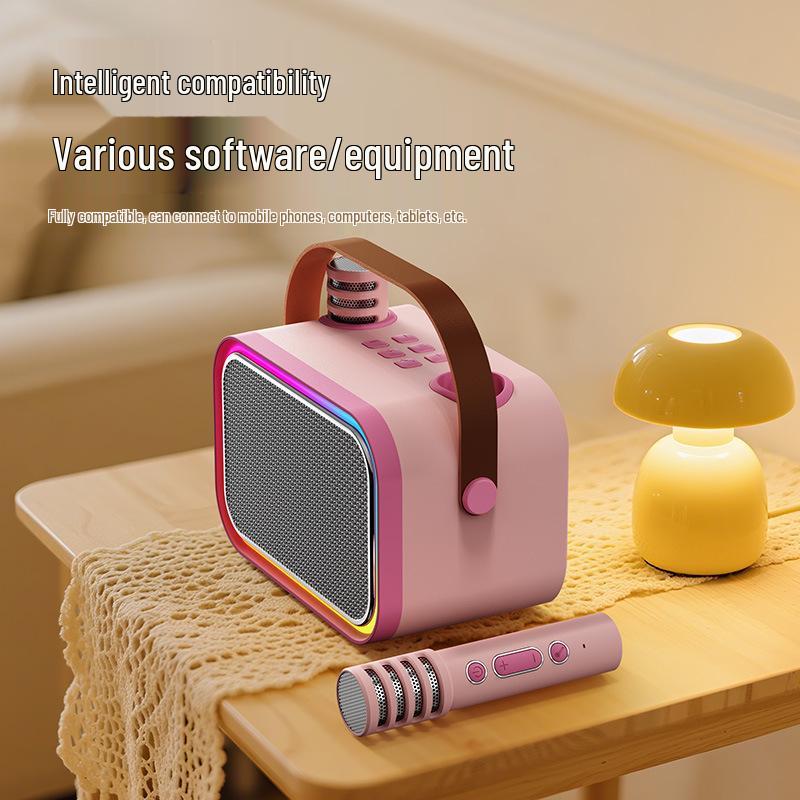 Bluetooth 5.0 Portable Kids Karaoke Speaker with Mic