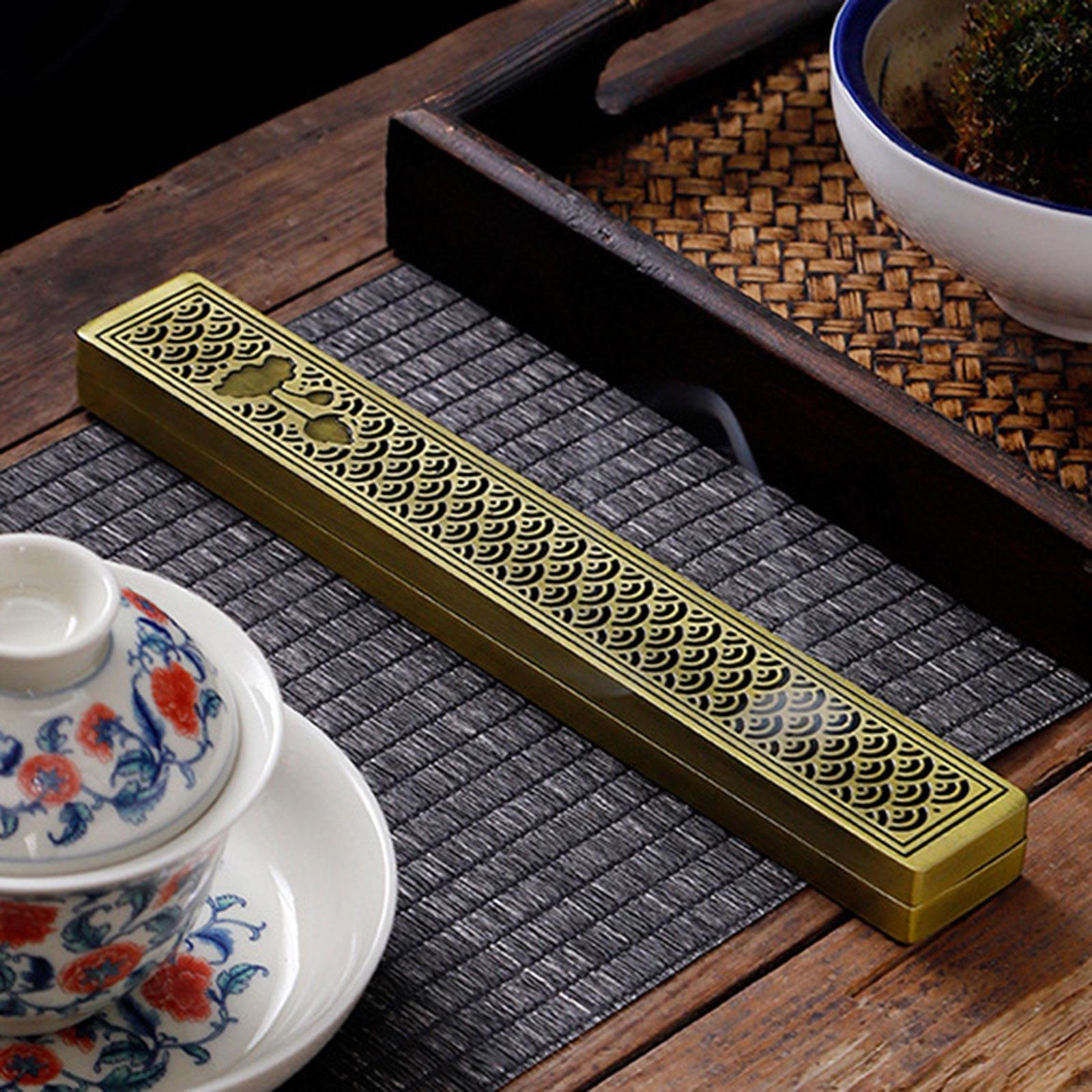 

Подставка для благовоний Lotus - декор для медитации ручной работы Bronze Color