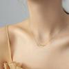 Elegant S925 Sterling Silver Water Drop Necklace - Women's Luxury Niche Design Choker with a Simple, Trendy Style.