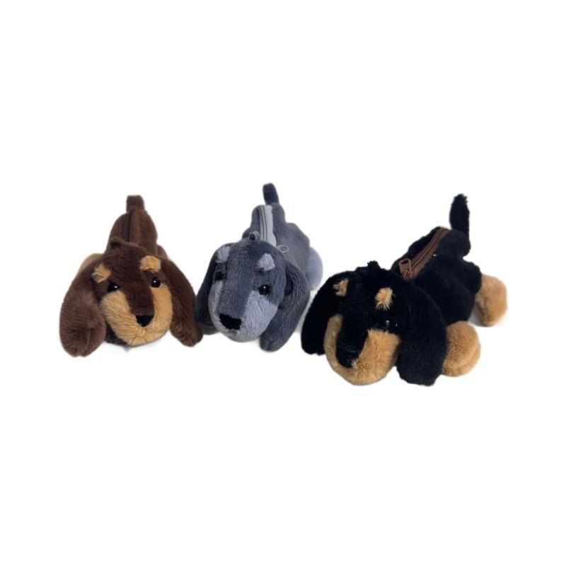 And Cuddly Soft Dachshund Plush Coin Purse Charming Backpack Keychain Gift