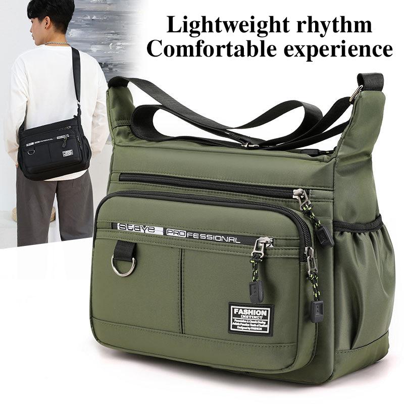 Men'S Messenger Bag Crossbody Shoulder Bags Men Small Sling Pack For Work Business Waterproof Oxford Packs Satchel Purse