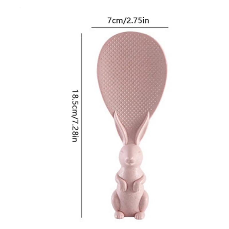 Home Wheat Straw Rice Spoon Can Stand Up Rabbit Rice Shovel Rice Cooker Rice Spoon Creative Non-Stick Rice Cartoon Rice Spoon