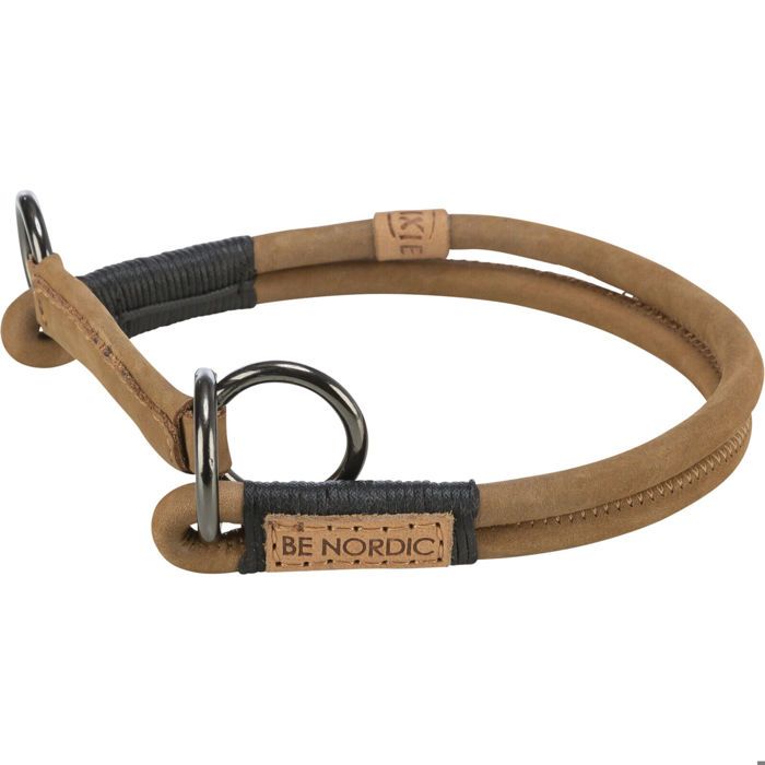 Collier Semi-étrangleur - Trixie - Be Nordic - Cuir - Marron - Pour Chien Moyen
